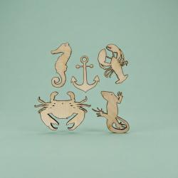 Houten zeedieren